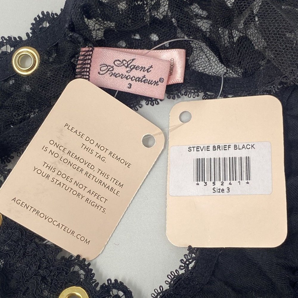 Agent Provocateur Stevie Black Brief AP3 Medium NWT - Picture 14 of 14